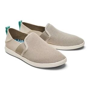 Olukai Hale’Iwa Women’s Casual Shoes Tapa/Silt Beige Slip-On Mesh Sneakers Sz 9